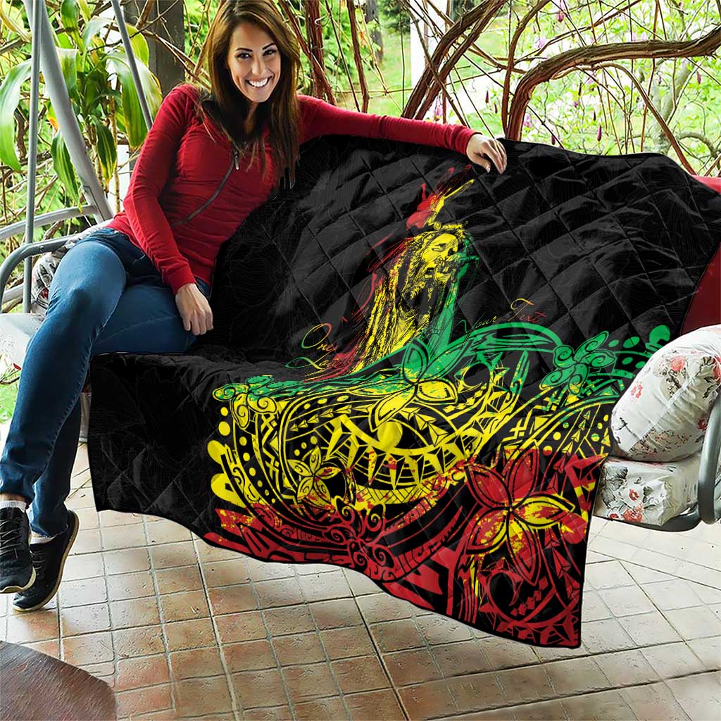 Personalised Reggae Jawaiian Festive Quilt Mix Polynesian