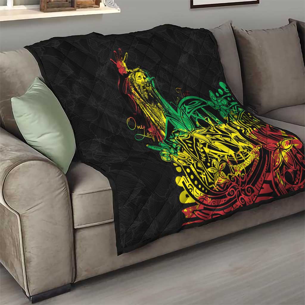Personalised Reggae Jawaiian Festive Quilt Mix Polynesian