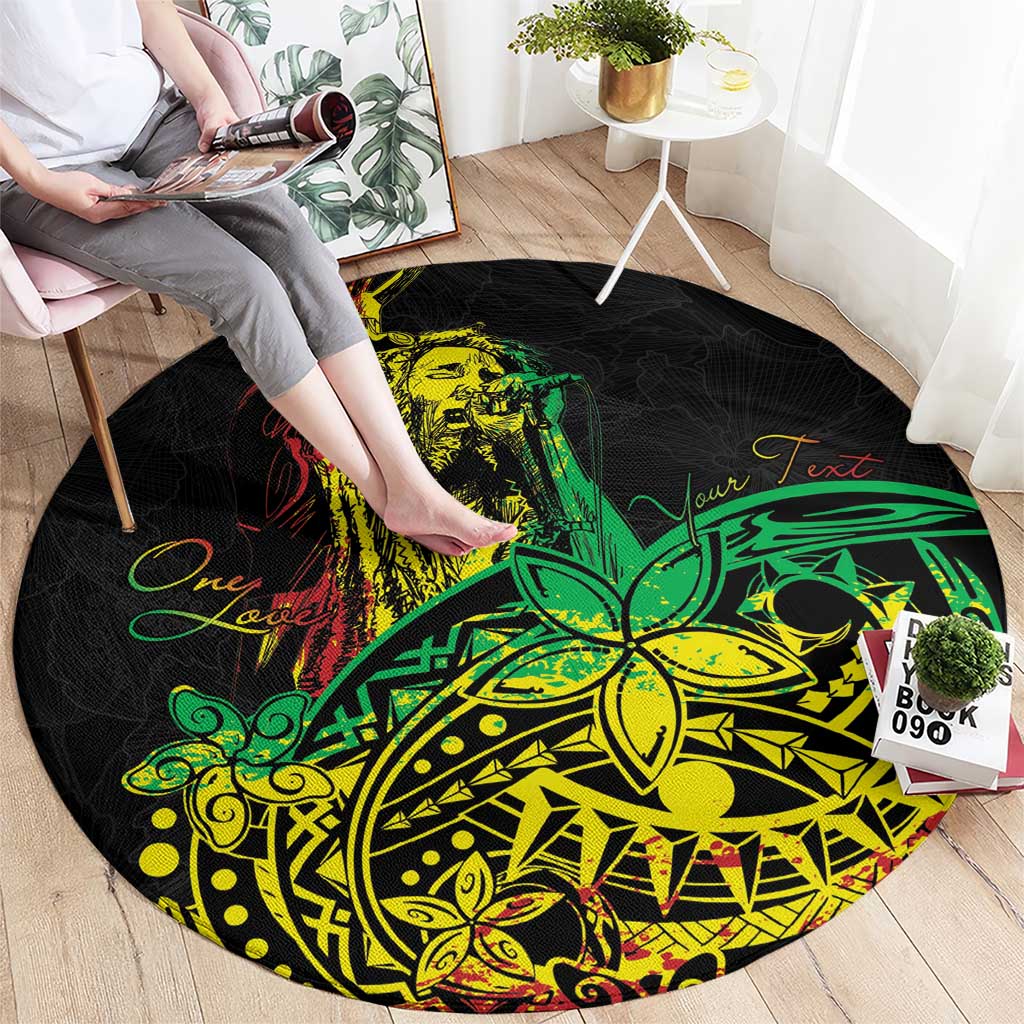 Personalised Reggae Jawaiian Festive Round Carpet Mix Polynesian LT7 - Polynesian Pride