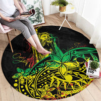 Personalised Reggae Jawaiian Festive Round Carpet Mix Polynesian LT7 - Polynesian Pride