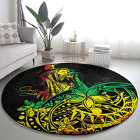 Personalised Reggae Jawaiian Festive Round Carpet Mix Polynesian LT7 - Polynesian Pride