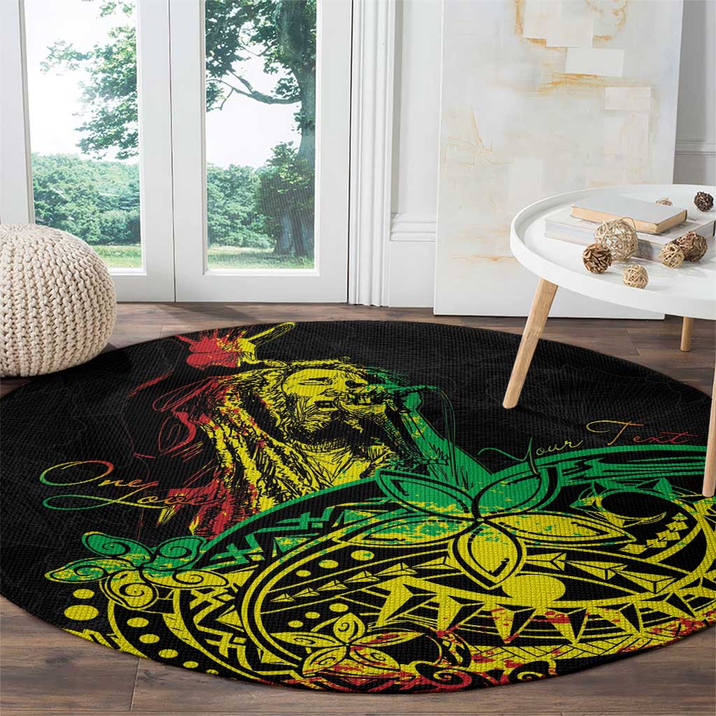 Personalised Reggae Jawaiian Festive Round Carpet Mix Polynesian LT7 - Polynesian Pride
