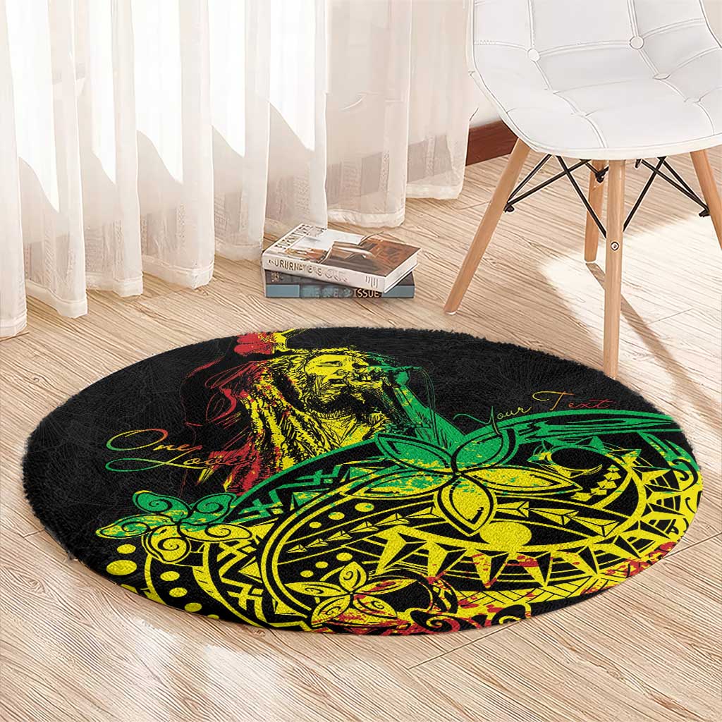 Personalised Reggae Jawaiian Festive Round Carpet Mix Polynesian LT7 - Polynesian Pride