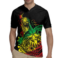 Personalised Reggae Jawaiian Festive Rugby Jersey Mix Polynesian