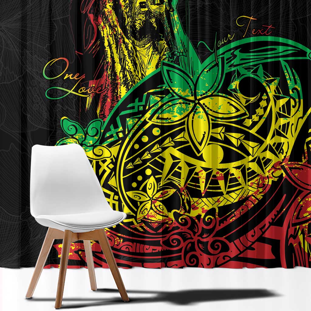 Personalised Reggae Jawaiian Festive Window Curtain Mix Polynesian