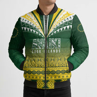 Cook Islands Rugby Custom Bomber Puffer Jacket Kuki Avaiki - Polynesian Pride