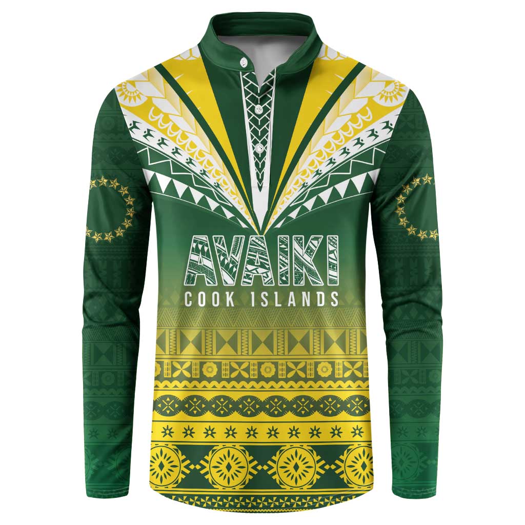 Cook Islands Rugby Custom Button Sweatshirt Kuki Avaiki - Polynesian Pride