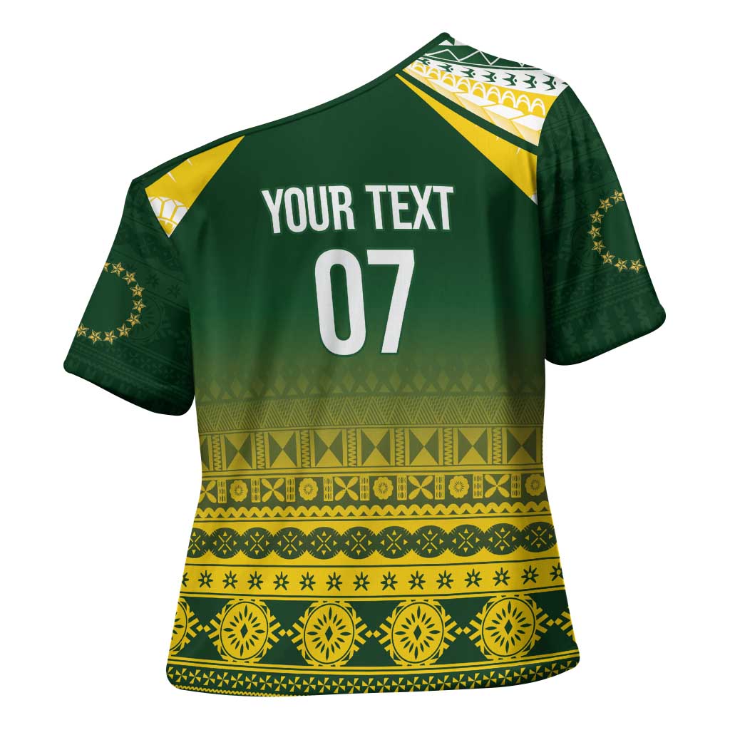 Cook Islands Rugby Custom Cross Shoulder Shirt Kuki Avaiki - Polynesian Pride