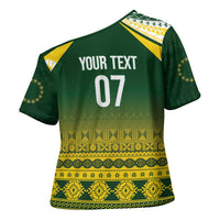 Cook Islands Rugby Custom Cross Shoulder Shirt Kuki Avaiki - Polynesian Pride
