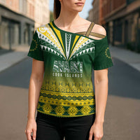 Cook Islands Rugby Custom Cross Shoulder Shirt Kuki Avaiki - Polynesian Pride