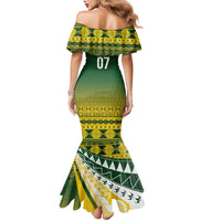 Cook Islands Rugby Custom Family Matching Mermaid Dress and Hawaiian Shirt Kuki Avaiki - Polynesian Pride