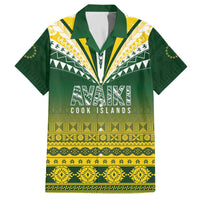 Cook Islands Rugby Custom Family Matching Off The Shoulder Long Sleeve Dress and Hawaiian Shirt Kuki Avaiki - Polynesian Pride