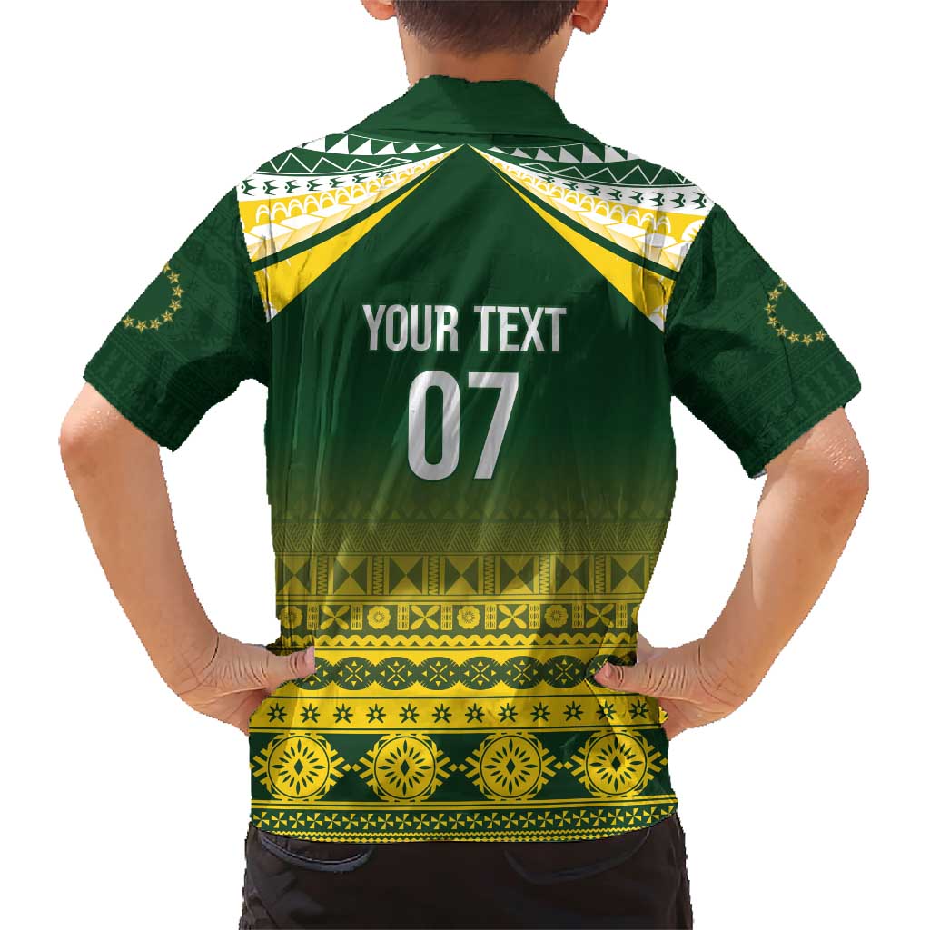 Cook Islands Rugby Custom Family Matching Short Sleeve Bodycon Dress and Hawaiian Shirt Kuki Avaiki - Polynesian Pride