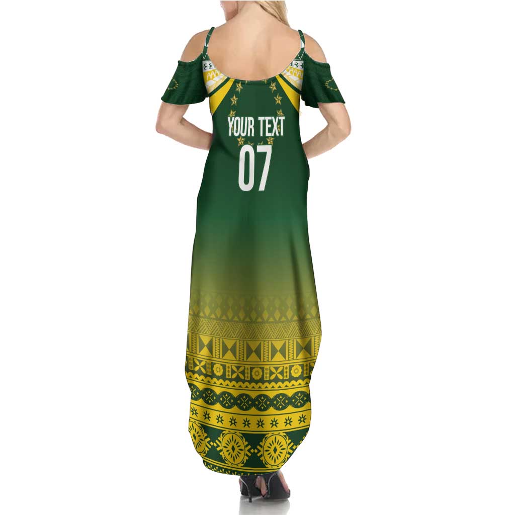Cook Islands Rugby Custom Family Matching Summer Maxi Dress and Hawaiian Shirt Kuki Avaiki - Polynesian Pride