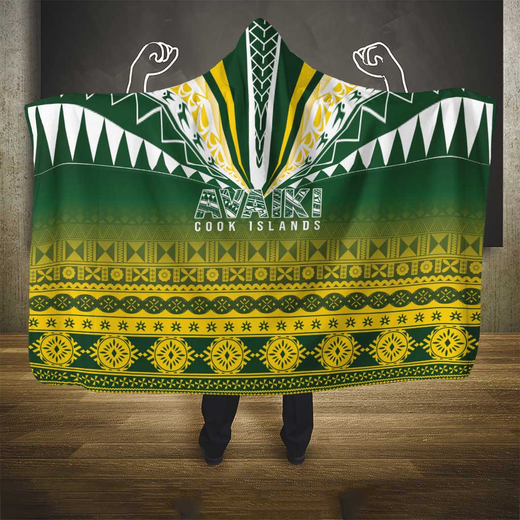 Cook Islands Rugby Hooded Blanket Kuki Avaiki - Polynesian Pride