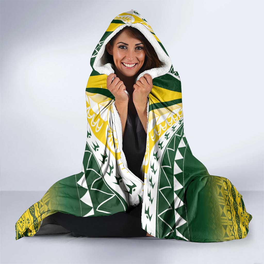 Cook Islands Rugby Hooded Blanket Kuki Avaiki - Polynesian Pride