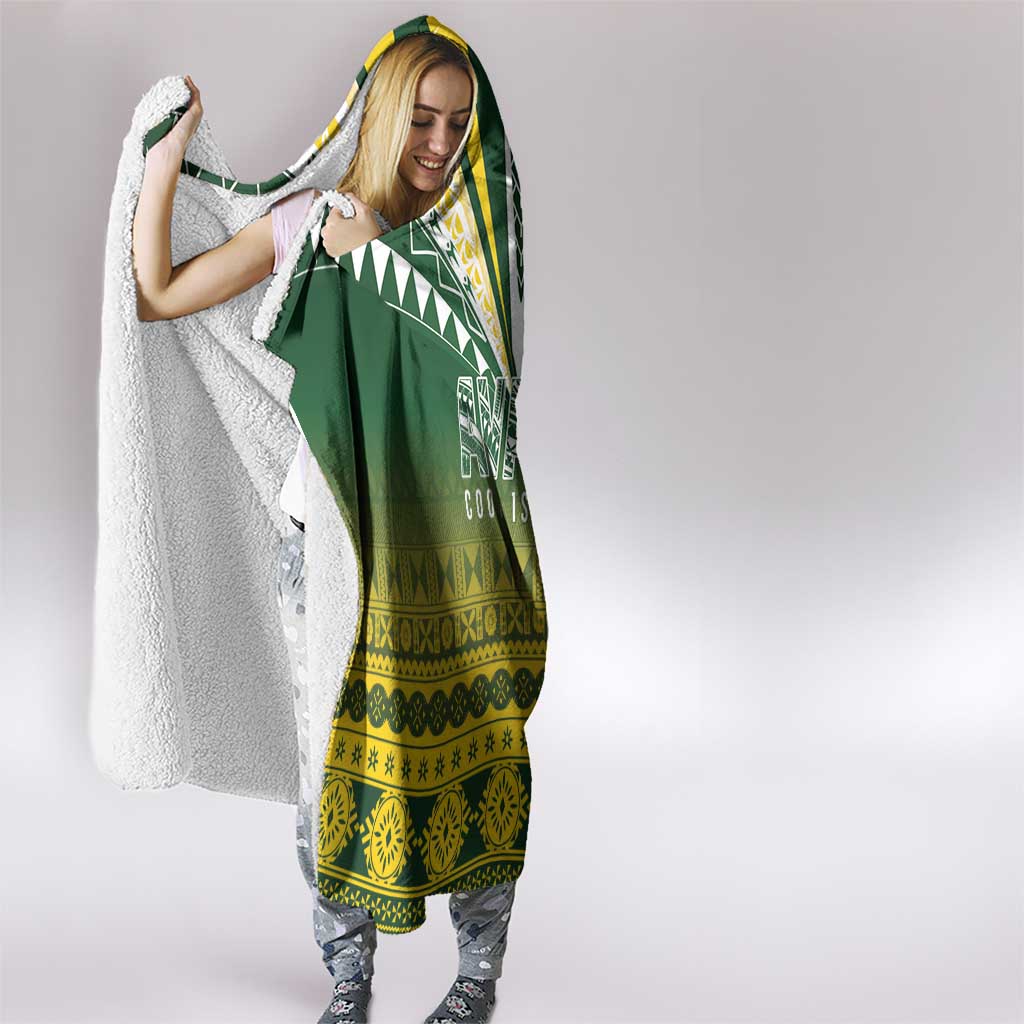 Cook Islands Rugby Hooded Blanket Kuki Avaiki - Polynesian Pride
