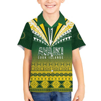 Cook Islands Rugby Custom Kid Hawaiian Shirt Kuki Avaiki - Polynesian Pride