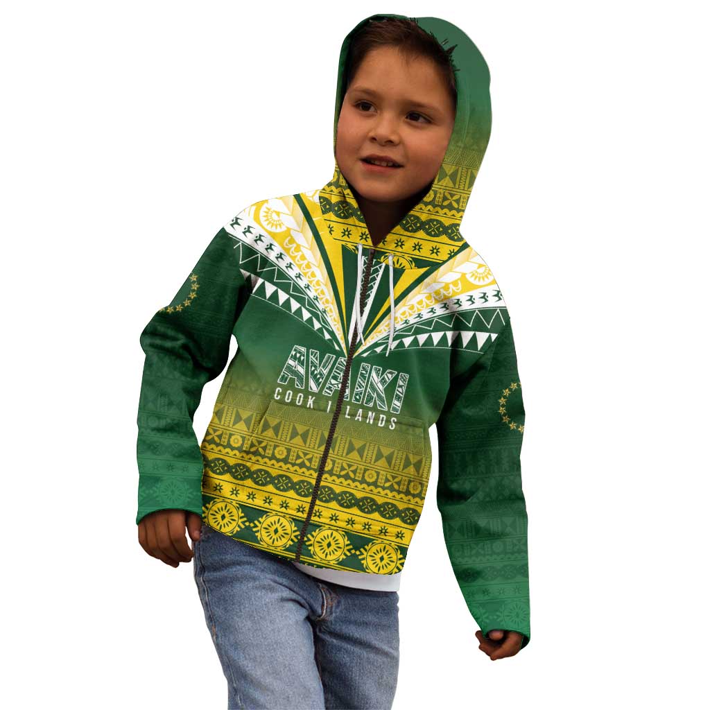 Cook Islands Rugby Custom Kid Hoodie Kuki Avaiki LT7 - Polynesian Pride