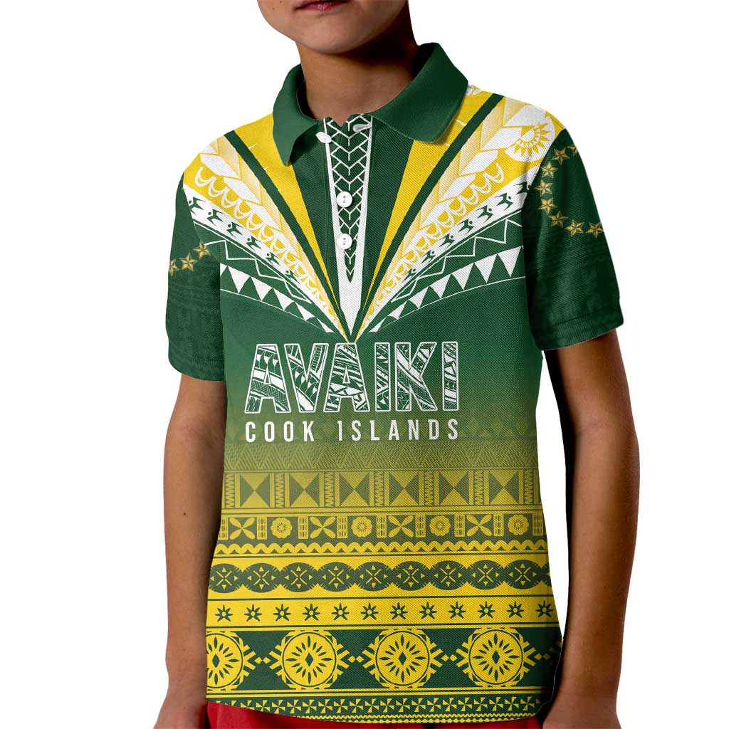Cook Islands Rugby Custom Kid Polo Shirt Kuki Avaiki - Polynesian Pride