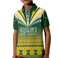 Cook Islands Rugby Custom Kid Polo Shirt Kuki Avaiki - Polynesian Pride