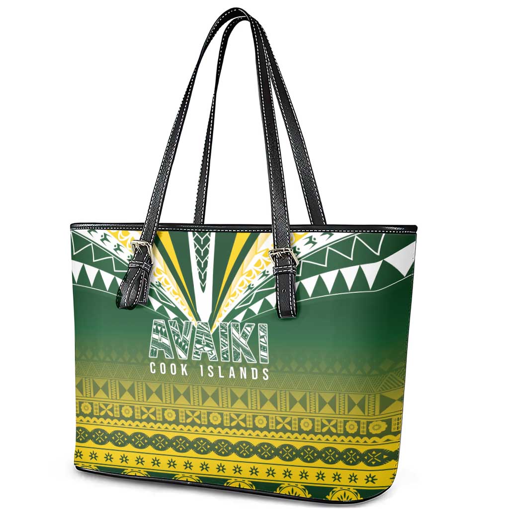 Cook Islands Rugby Leather Tote Bag Kuki Avaiki - Polynesian Pride