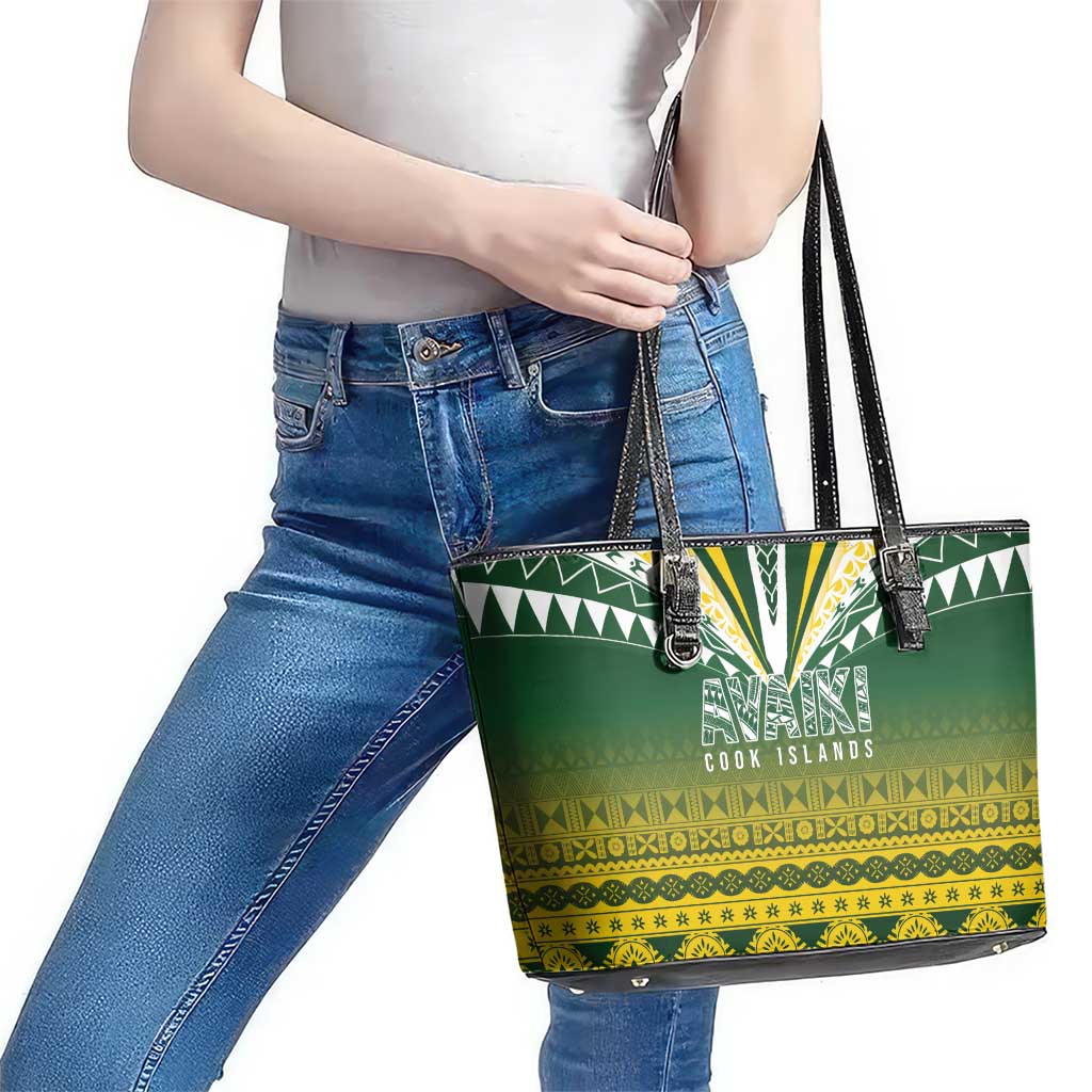 Cook Islands Rugby Leather Tote Bag Kuki Avaiki - Polynesian Pride