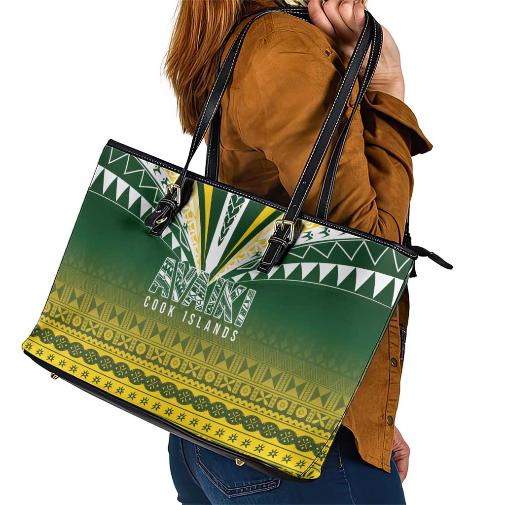 Cook Islands Rugby Leather Tote Bag Kuki Avaiki - Polynesian Pride