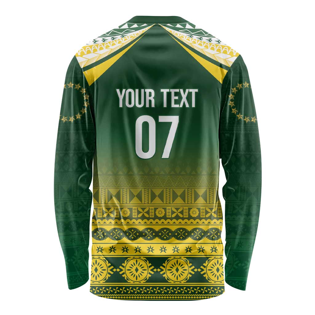 Cook Islands Rugby Custom Long Sleeve Shirt Kuki Avaiki - Polynesian Pride