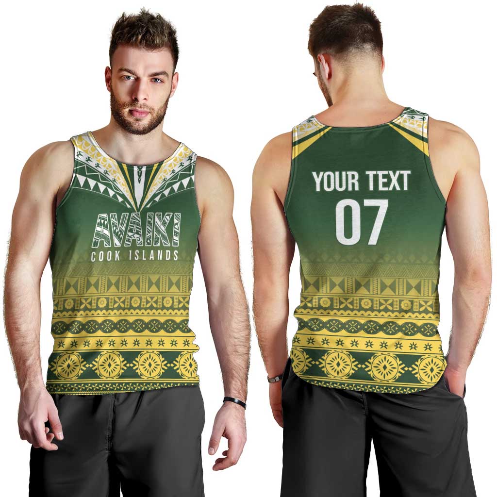 Cook Islands Rugby Custom Men Tank Top Kuki Avaiki LT7 - Polynesian Pride