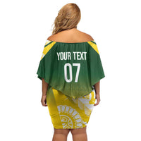 Cook Islands Rugby Custom Off Shoulder Short Dress Kuki Avaiki - Polynesian Pride
