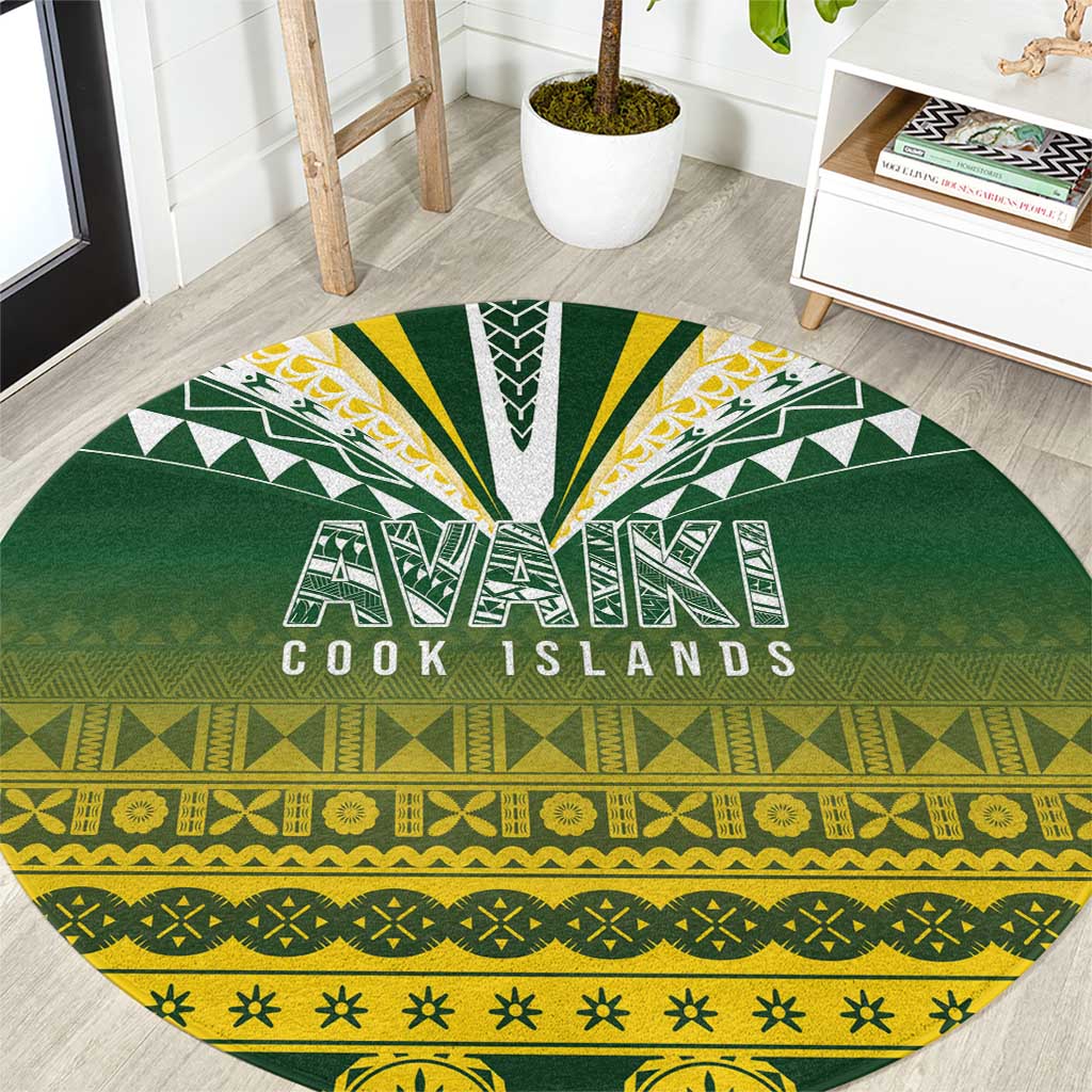 Cook Islands Rugby Round Carpet Kuki Avaiki - Polynesian Pride