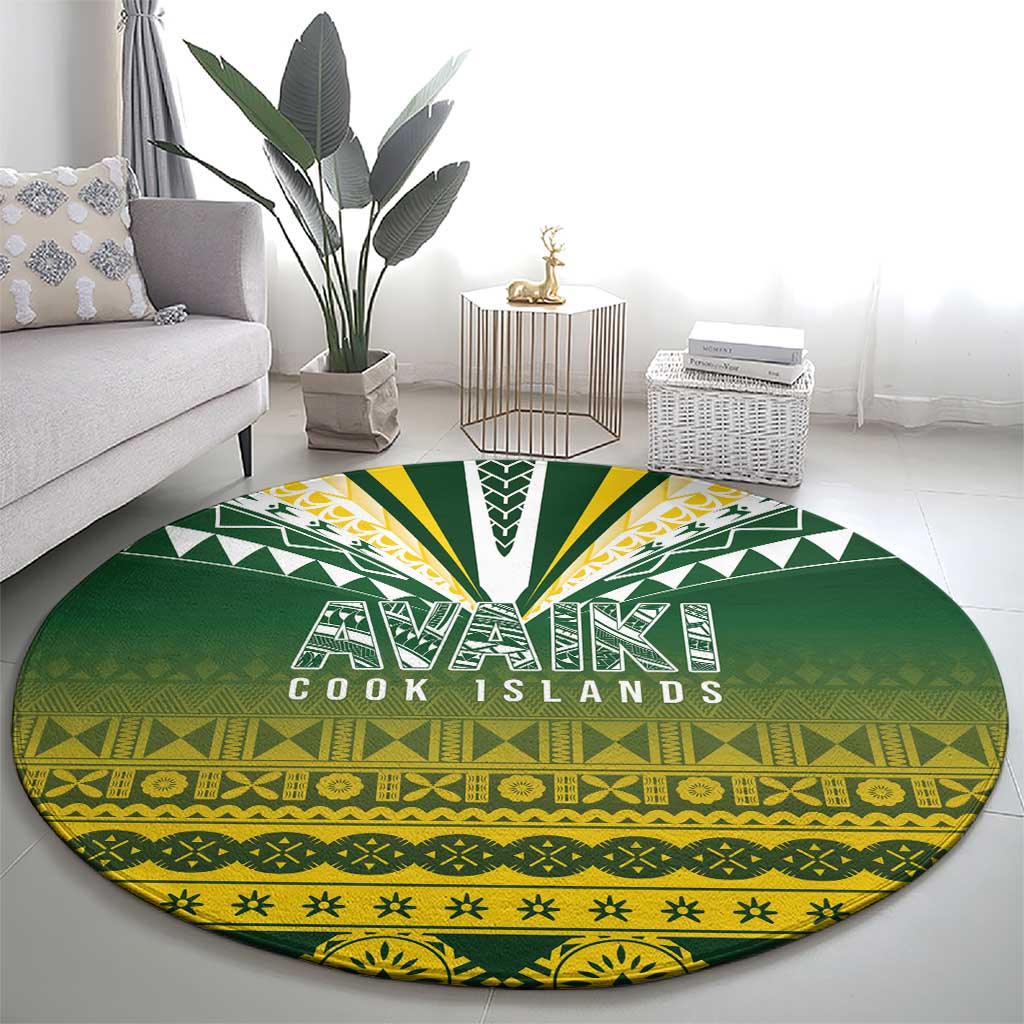 Cook Islands Rugby Round Carpet Kuki Avaiki - Polynesian Pride