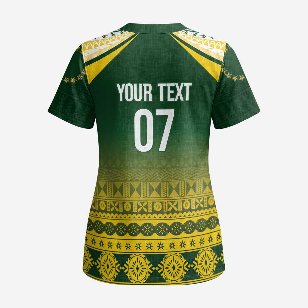 Cook Islands Rugby Custom Scrub Top Kuki Avaiki - Polynesian Pride