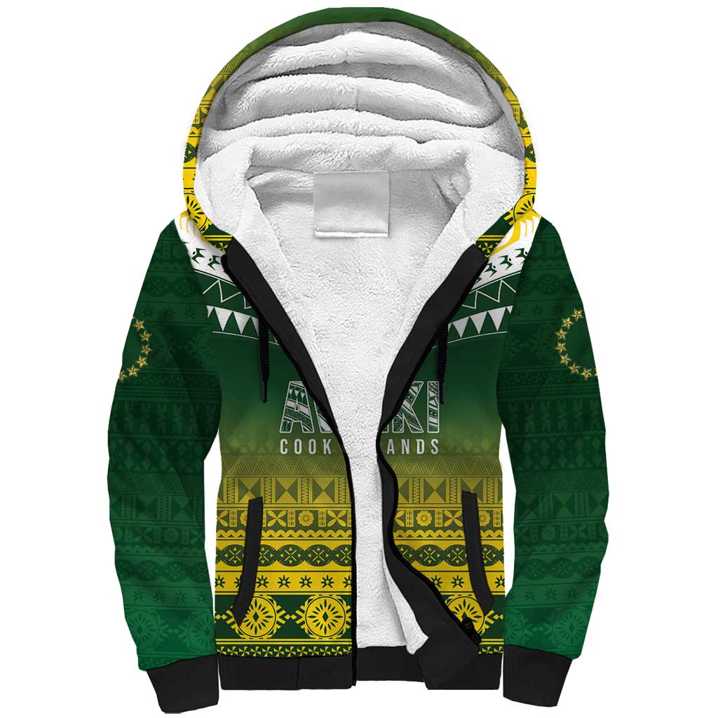 Cook Islands Rugby Custom Sherpa Hoodie Kuki Avaiki - Polynesian Pride