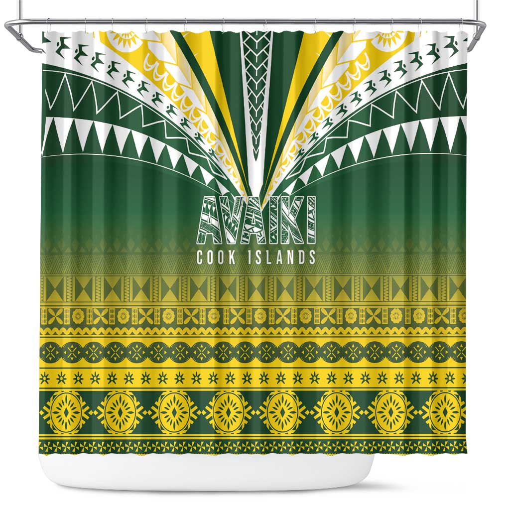 Cook Islands Rugby Shower Curtain Kuki Avaiki - Polynesian Pride