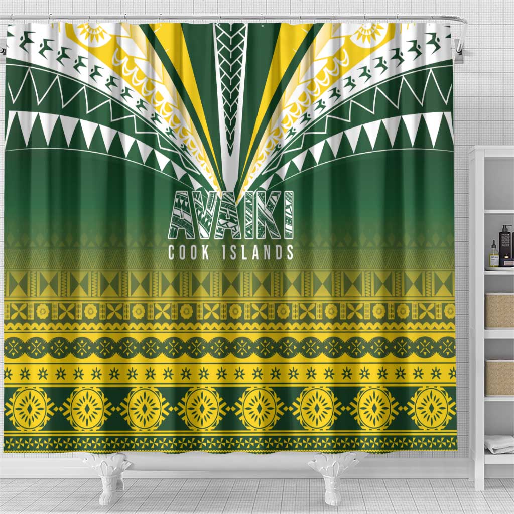 Cook Islands Rugby Shower Curtain Kuki Avaiki - Polynesian Pride
