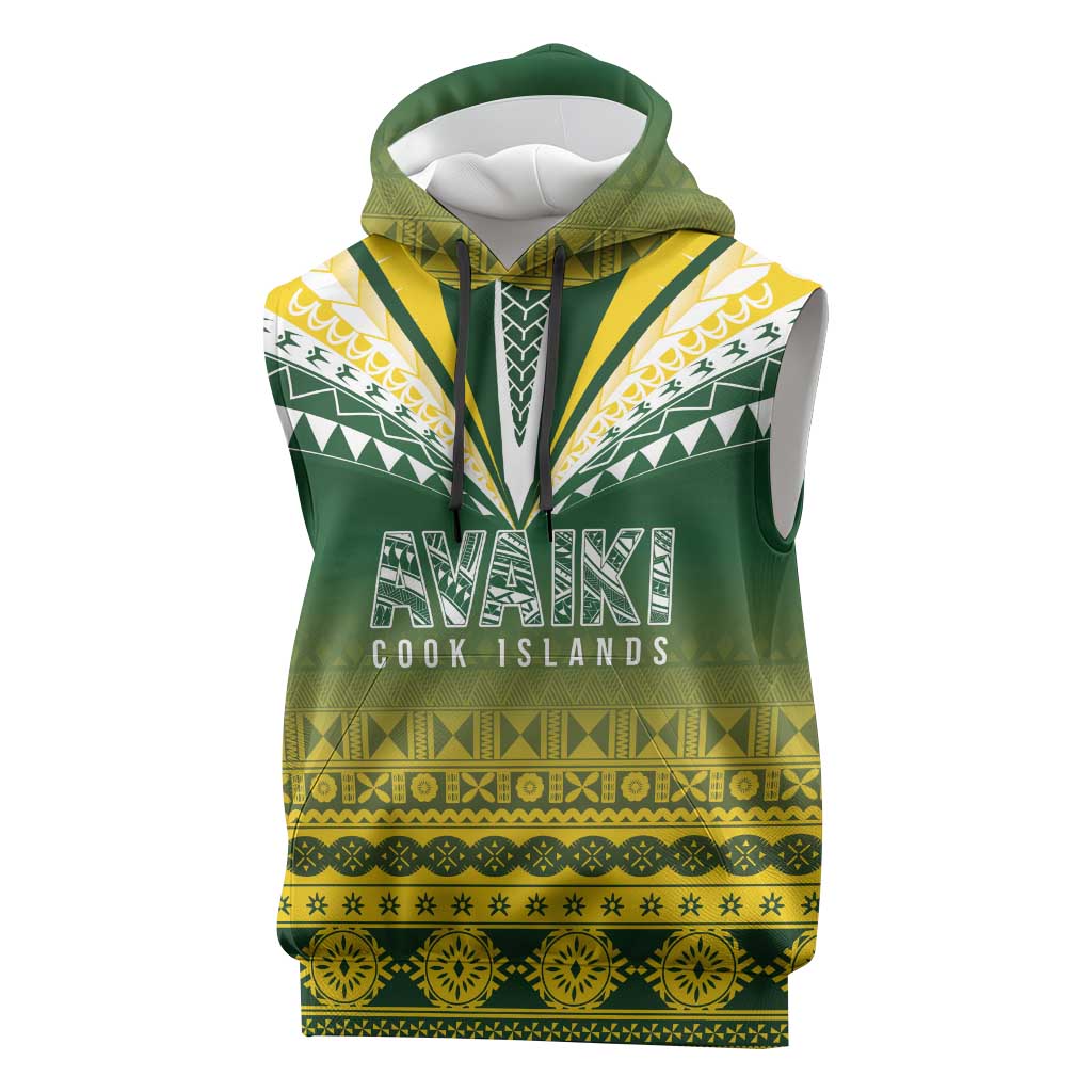 Cook Islands Rugby Custom Sleeveless Hoodie Kuki Avaiki - Polynesian Pride