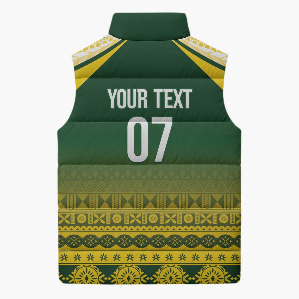 Cook Islands Rugby Custom Sleeveless Puffer Jacket Kuki Avaiki - Polynesian Pride