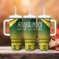 Cook Islands Rugby Tumbler With Handle Kuki Avaiki - Polynesian Pride