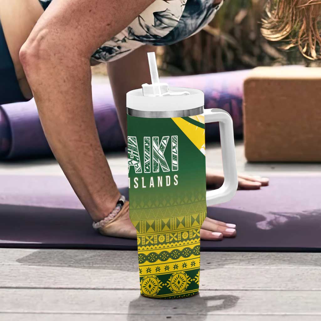 Cook Islands Rugby Tumbler With Handle Kuki Avaiki - Polynesian Pride