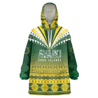 Cook Islands Rugby Custom Wearable Blanket Hoodie Kuki Avaiki - Polynesian Pride