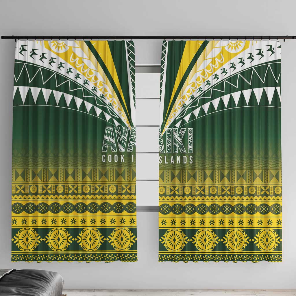 Cook Islands Rugby Window Curtain Kuki Avaiki - Polynesian Pride
