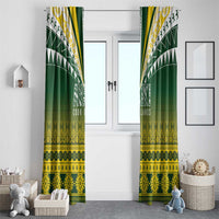 Cook Islands Rugby Window Curtain Kuki Avaiki - Polynesian Pride