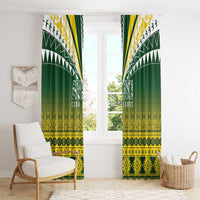 Cook Islands Rugby Window Curtain Kuki Avaiki - Polynesian Pride