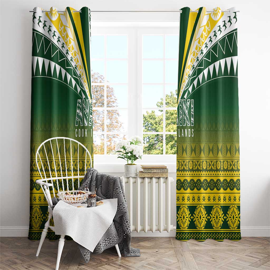 Cook Islands Rugby Window Curtain Kuki Avaiki - Polynesian Pride