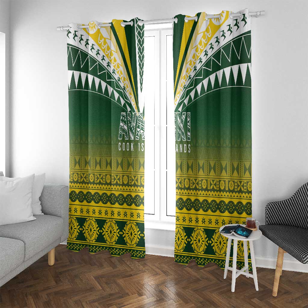 Cook Islands Rugby Window Curtain Kuki Avaiki - Polynesian Pride