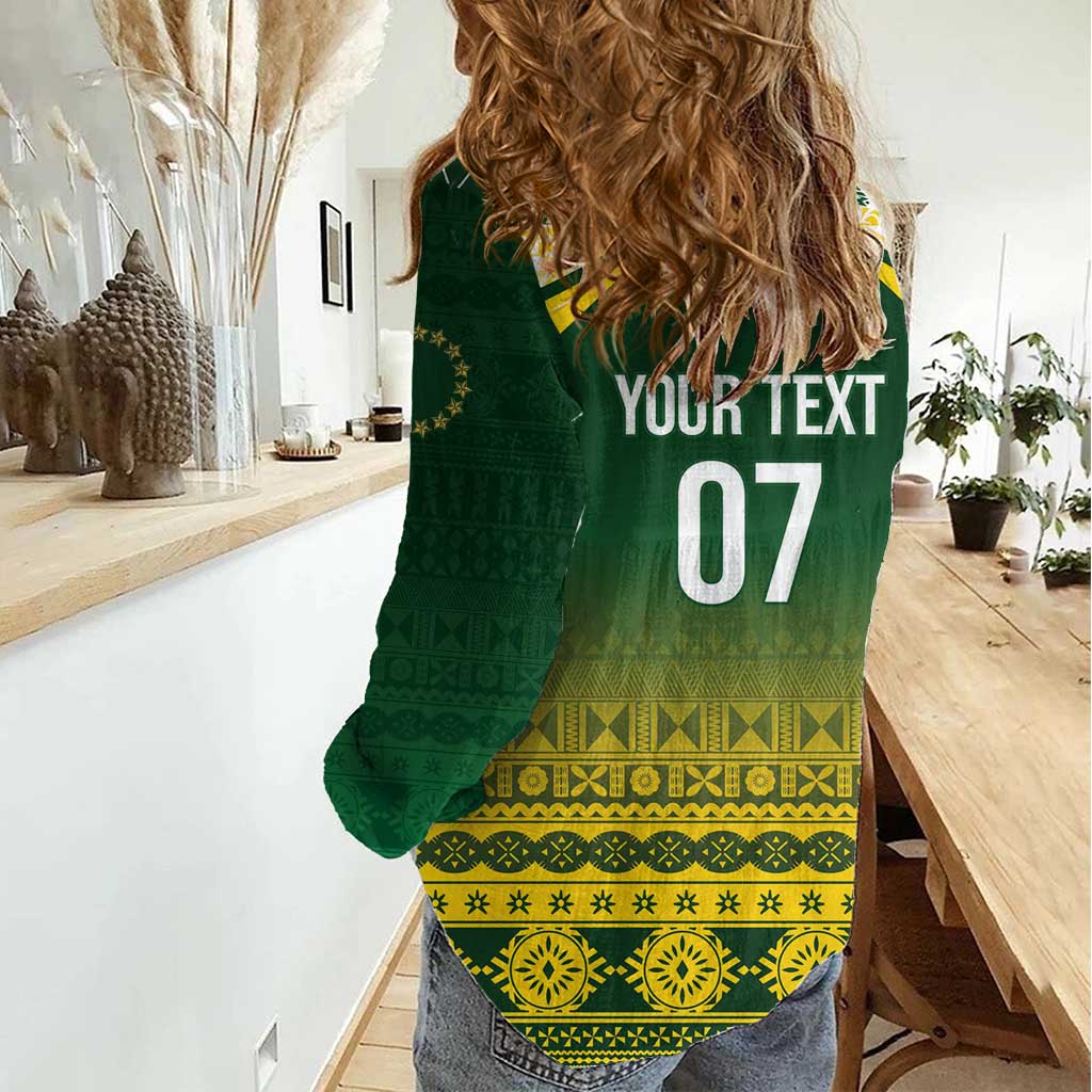 Cook Islands Rugby Custom Women Casual Shirt Kuki Avaiki - Polynesian Pride