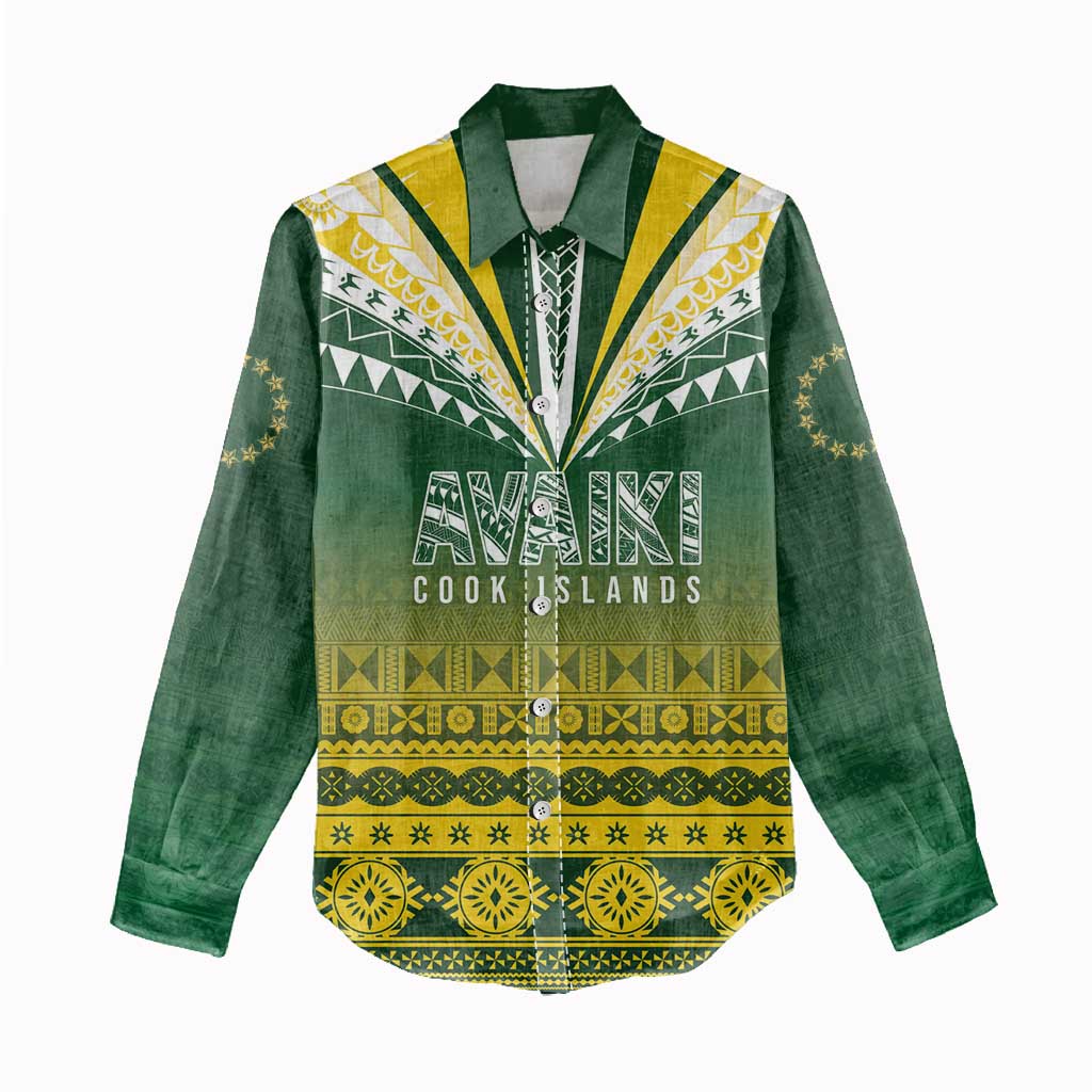 Cook Islands Rugby Custom Women Casual Shirt Kuki Avaiki - Polynesian Pride