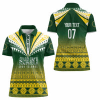 Cook Islands Rugby Custom Women Polo Shirt Kuki Avaiki - Polynesian Pride